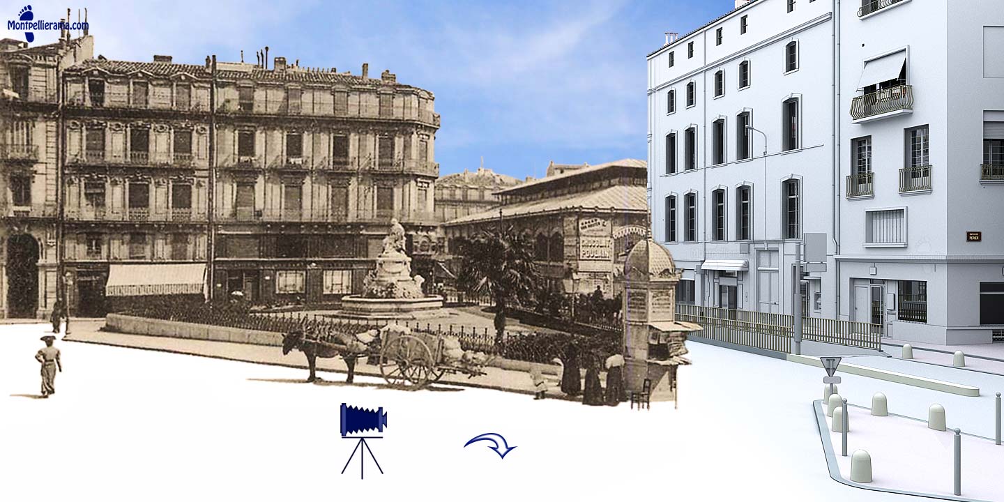 Vue générale - Place des Martyrs de la Résistance - Montpellier